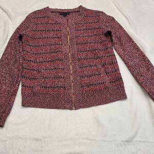 Tommy Hilfiger Women Sweater Zipper up/Down Red
